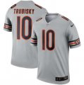 Nike Bears #10 Mitchell Trubisky Silver Inverted Legend Jersey