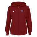 Women NEW Tennessee Titans Ladies Tailgater Full Zip Hoodie red