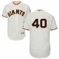 Mens Majestic San Francisco Giants #40 Madison Bumgarner Cream Flexbase Authentic Collection MLB Jersey
