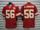 Nike NFL Kansas City Chiefs #56 Johnson Red Elite Jerseys