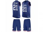 Mens Nike New York Giants #21 Landon Collins Limited Royal Blue Tank Top Suit NFL Jersey