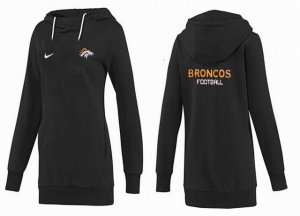 Women Denver Broncos Logo Pullover Hoodie-049