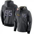 NFL Mens Nike Denver Broncos #95 Derek Wolfe Stitched Black Anthracite Salute to Service Player Performance Hoodie