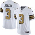 Mens Nike New Orleans Saints #3 Bobby Hebert Limited White Rush NFL Jersey