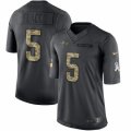 Mens Nike Baltimore Ravens #5 Joe Flacco Limited Black 2016 Salute to Service NFL Jersey