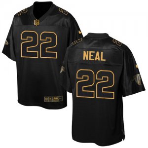 Mens Nike Atlanta Falcons #22 Keanu Neal Elite Black Pro Line Gold Collection NFL Jersey