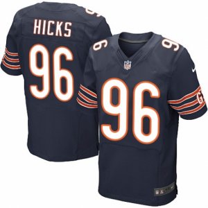 Men\'s Nike Chicago Bears #96 Akiem Hicks Elite Navy Blue Team Color NFL Jersey