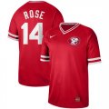 Reds #14 Pete Rose Red Throwback Jersey