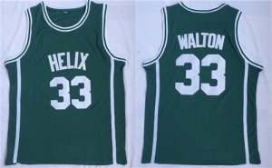 Helix High School #33 Bill Walton Green Basketball Jersey