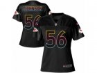Women Nike Kansas City Chiefs #56 Derrick Johnson Game Black Fashion NFL Jersey