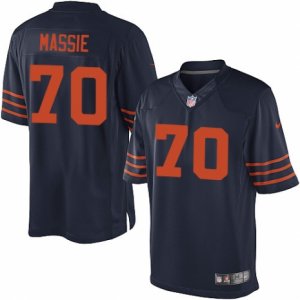 Men\'s Nike Chicago Bears #70 Bobby Massie Limited Navy Blue 1940s Throwback Alternate NFL Jersey