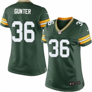 Women\'s Nike Green Bay Packers #36 LaDarius Gunter Limited Green Team Color NFL Jersey