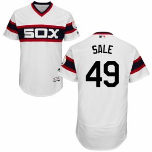 Men\'s Majestic Chicago White Sox #49 Chris Sale White Flexbase Authentic Collection MLB Jersey