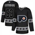 Flyers #53 Shayne Gostisbehere Black Team Logos Fashion Adidas Jersey