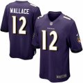 Mens Nike Baltimore Ravens #12 Mike Wallace Game Purple Team Color NFL Jersey