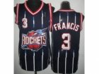 NBA Houston Rockets #3 Steve Francis Black Hardwood Classics Revolution 30