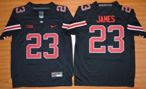 Youth NCAA Ohio State Buckeyes #23 Lebron James Black(Red No.) Jerseys