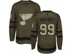 Adidas St. Louis Blues #99 Wayne Gretzky Green Salute to Service Stitched NHL Jersey