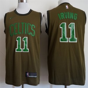 Celtics #11 Kyrie Irving Olive Nike Swingman Jersey