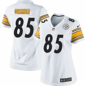 Women\'s Nike Pittsburgh Steelers #85 Xavier Grimble Limited White NFL Jersey