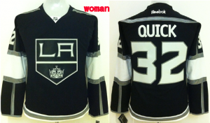 Women NHL Los Angeles Kings #32 Jonathan Quick black jerseys