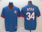 Rangers #34 Nolan Ryan Royal Throwback Jersey