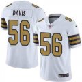 Nike Saints #56 DeMario Davis White Color Rush Limited Jersey