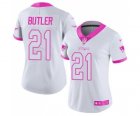 Women's Nike New England Patriots #21 Malcolm Butler Limited Rush Fashion Pink NFL Jersey