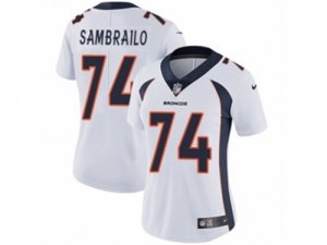 Women Nike Denver Broncos #74 Ty Sambrailo Vapor Untouchable Limited White NFL Jersey