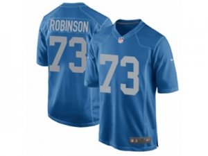 Nike Detroit Lions #73 Greg Robinson Game Blue Alternate NFL Jersey
