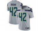 Mens Nike Seattle Seahawks #42 Arthur Brown Vapor Untouchable Limited Grey Alternate NFL Jersey
