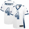 Women's Nike Dallas Cowboys #4 Dak Prescott Limited White Drift Fashion NFL Jersey