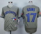 MLB Toronto Blue Jays #17 Ryan Goins Grey jerseys