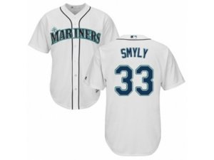 Youth Seattle Mariners #33 Drew Smyly Replica White Home Cool Base MLB Jersey