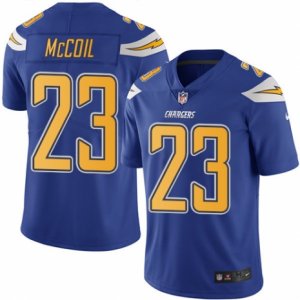 Mens Nike San Diego Chargers #23 Dexter McCoil Limited Electric Blue Rush NFL Jersey