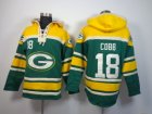 Nike jerseys green bay packers #18 randall cobb green-orange[pullover hooded sweatshirt]