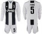 2018-19 Juventus 5 PJANIC Home Long Sleeve Soccer Jersey