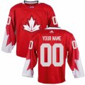 Youth Adidas Team Canada Customized Premier Red Away 2016 World Cup Ice Hockey Jersey
