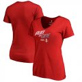 Houston Rockets Fanatics Branded Womens 2018 NBA Playoffs Slogan V Neck T-Shirt Red