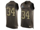 Nike Tennessee Titans #34 Earl Campbell Limited Green Salute to Service Tank Top NFL Jersey