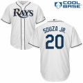 Mens Majestic Tampa Bay Rays #20 Steven Souza Replica White Home Cool Base MLB Jersey