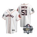 Astros #51 Will Smith White Nike 2022 World Series Cool Base Jersey
