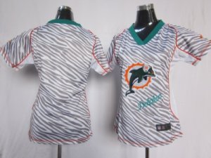 Nike Women Miami Dolphins blank jerseys[fem fan zebra]