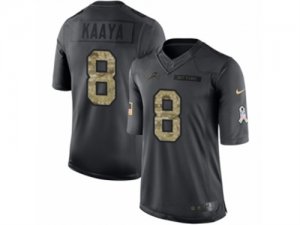 Mens Nike Detroit Lions #8 Brad Kaaya Limited Black 2016 Salute to Service NFL Jersey