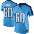 Womens Nike Tennessee Titans #60 Ben Jones Limited Light Blue Rush NFL Jersey
