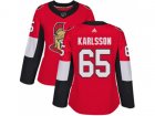 Women Adidas Ottawa Senators #65 Erik Karlsson Red Home Authentic Stitched NHL Jersey