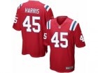 Men Nike New England Patriots #45 David Harris Game Red Alternate NFL Jersey