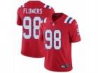 Mens Nike New England Patriots #98 Trey Flowers Vapor Untouchable Limited Red Alternate NFL Jersey