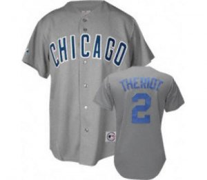 mlb chicago cubs #2 theriot grey