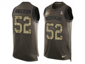 Mens Nike Washington Redskins #52 Ryan Anderson Limited Green Salute to Service Tank Top NFL Jersey